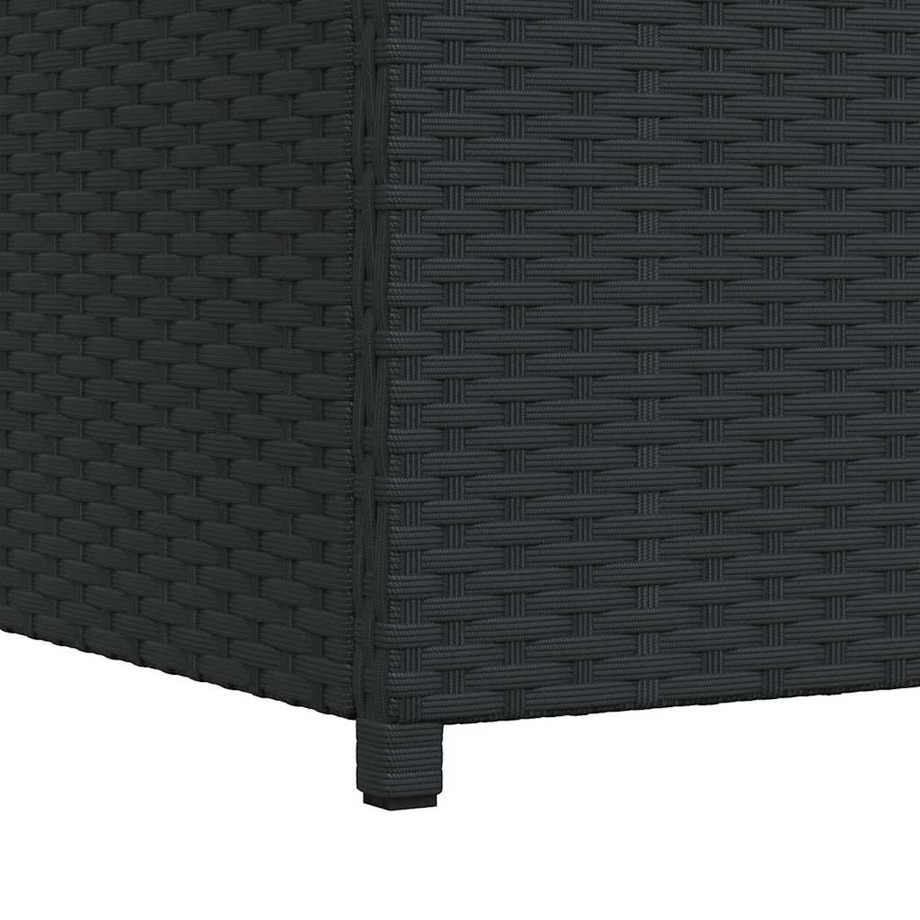 Tuinbox 120x50x60 cm poly rattan zwart