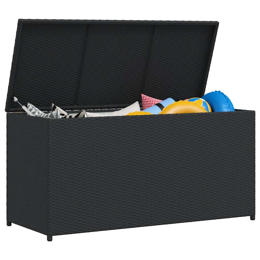 Tuinbox 120x50x60 cm poly rattan zwart