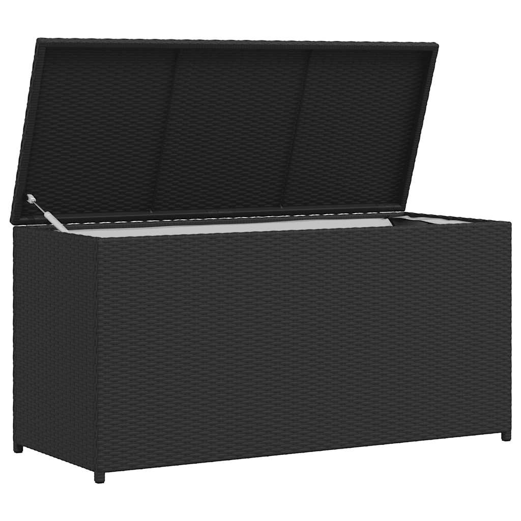 Tuinbox 120x50x60 cm poly rattan zwart