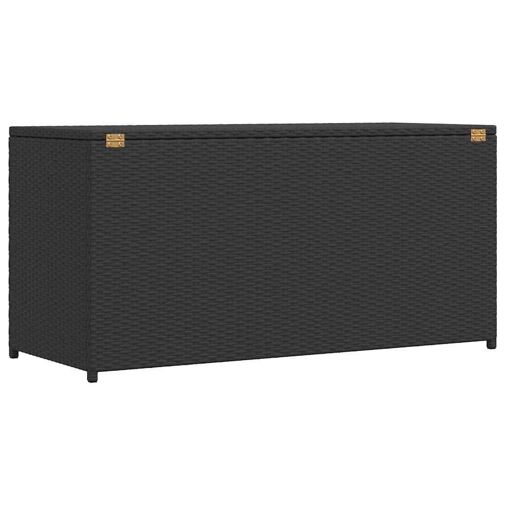 Tuinbox 120x50x60 cm poly rattan zwart