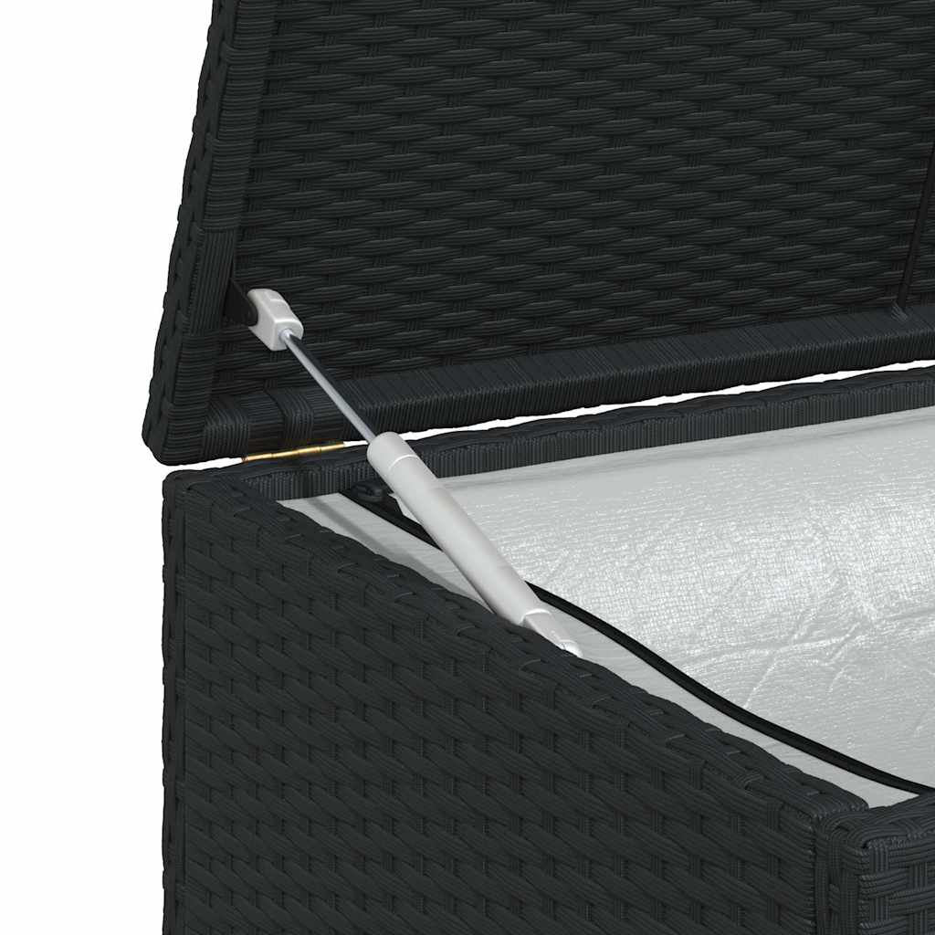 Tuinbox 120x50x60 cm poly rattan zwart