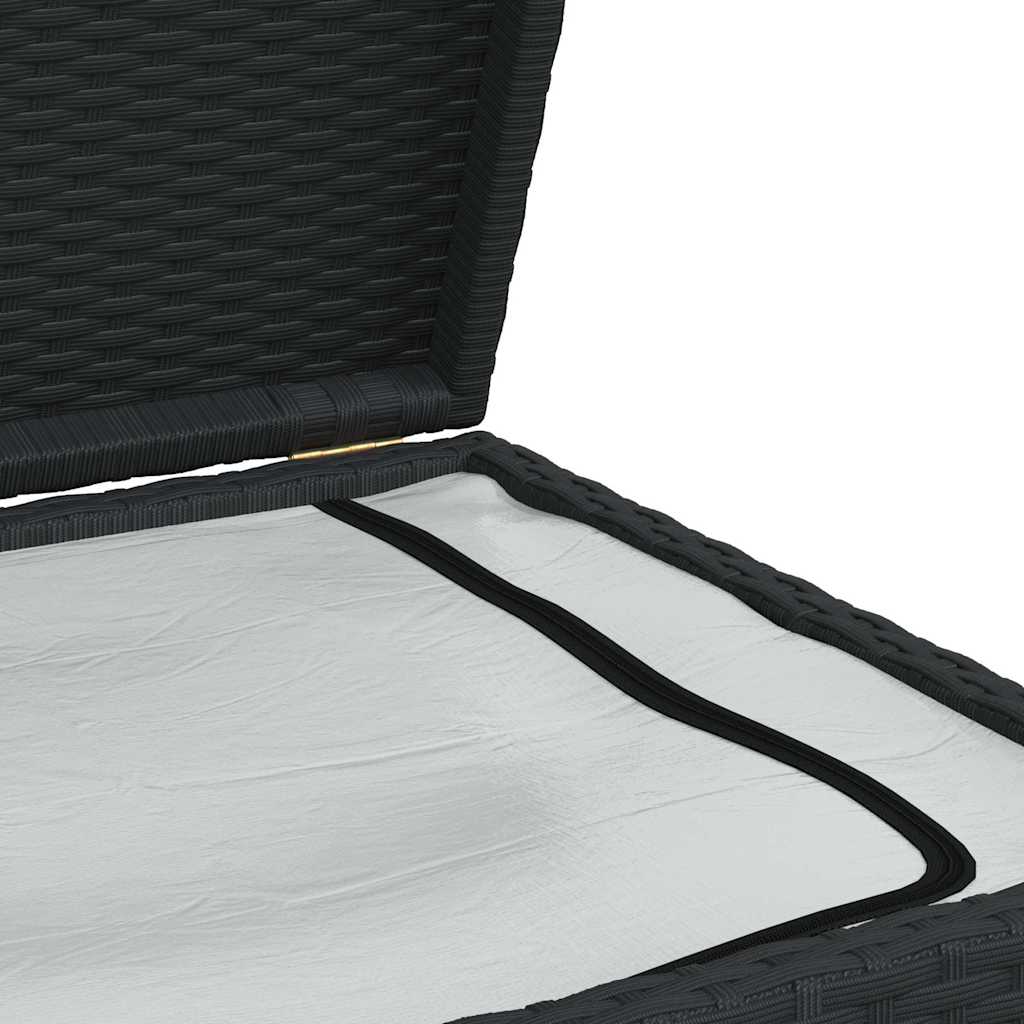 Tuinbox 120x50x60 cm poly rattan zwart