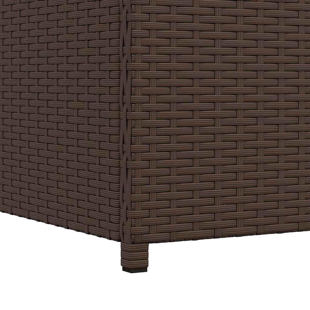 Tuinbox 120x50x60 cm poly rattan bruin