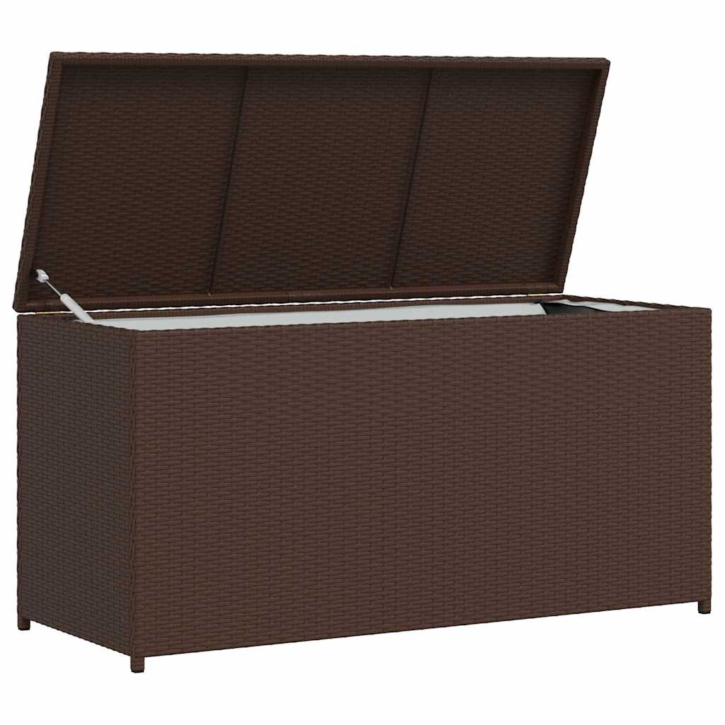 Tuinbox 120x50x60 cm poly rattan bruin