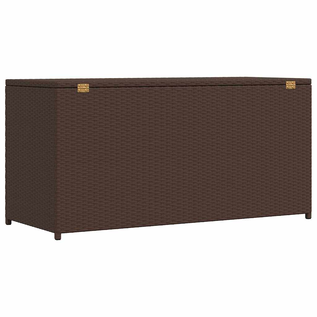 Tuinbox 120x50x60 cm poly rattan bruin