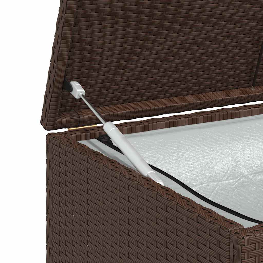 Tuinbox 120x50x60 cm poly rattan bruin