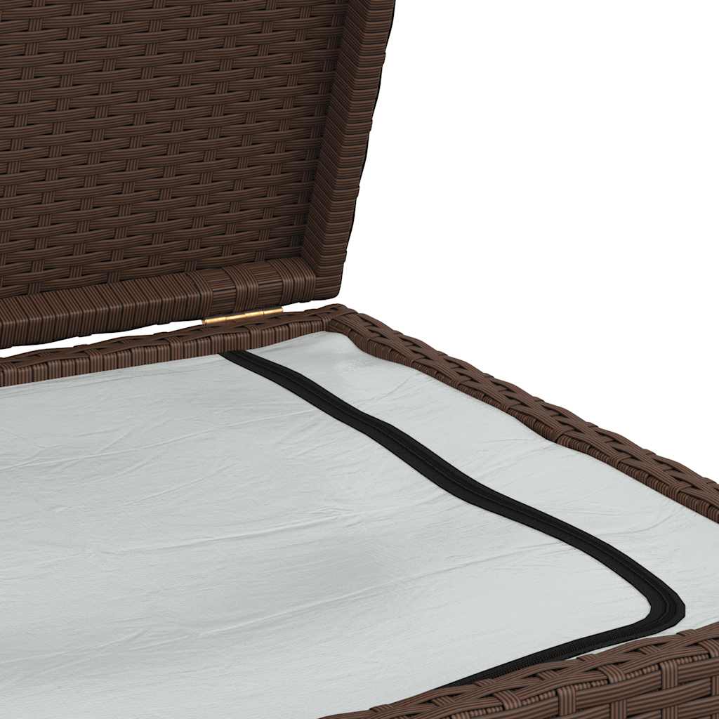 Tuinbox 120x50x60 cm poly rattan bruin