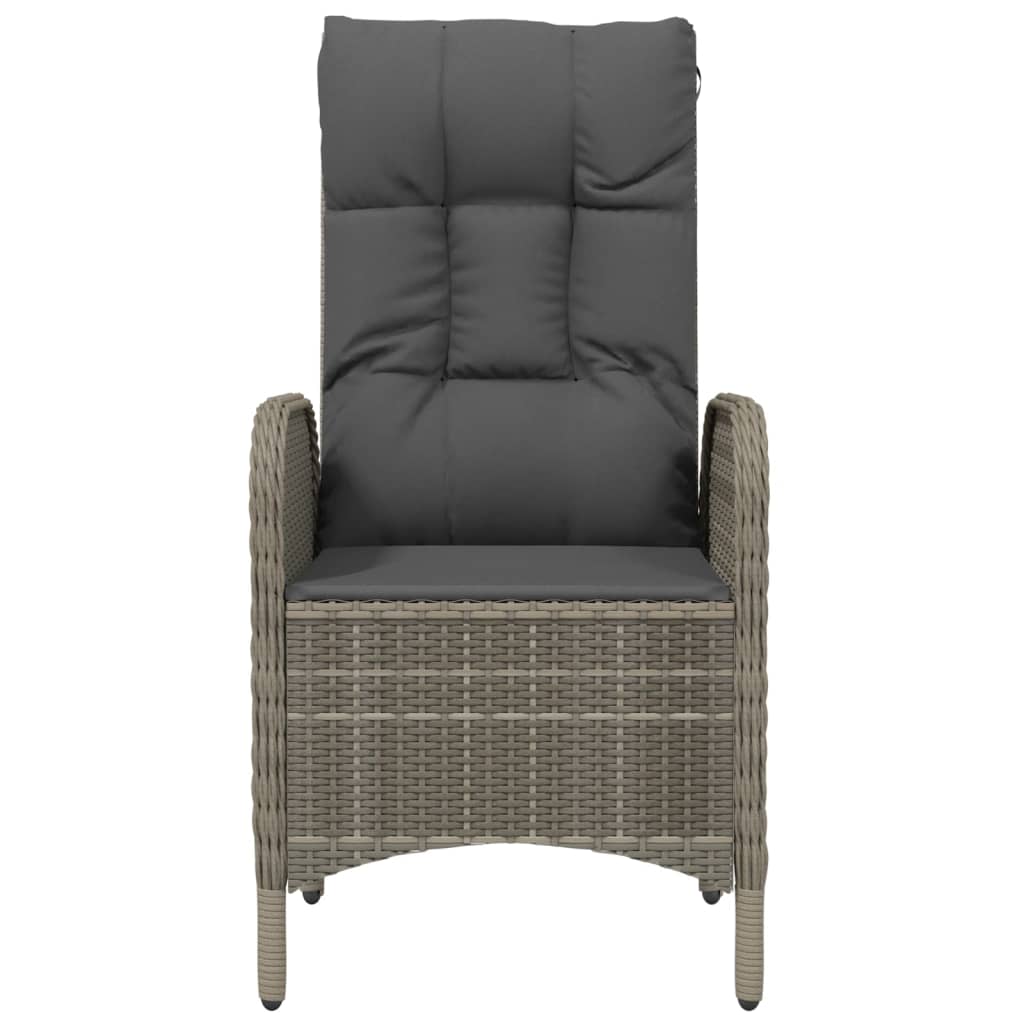 Tuinstoelen 2 st poly rattan grijs