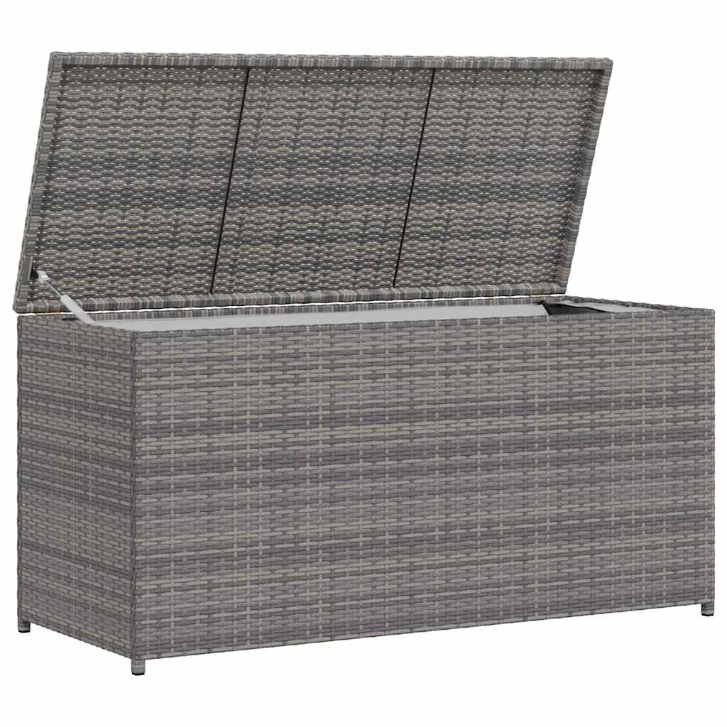 Tuinbox 120x50x60 cm poly rattan grijs