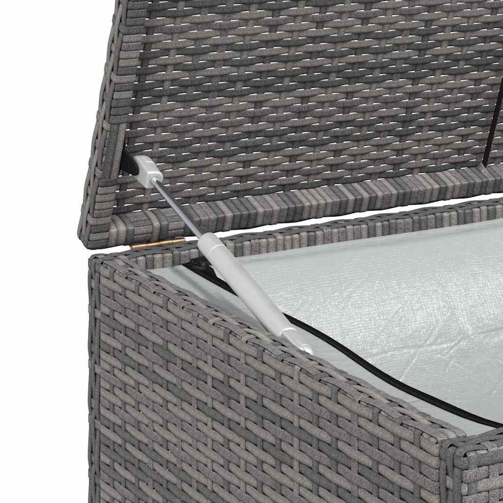 Tuinbox 120x50x60 cm poly rattan grijs