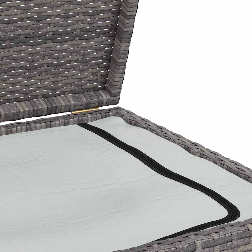 Tuinbox 120x50x60 cm poly rattan grijs