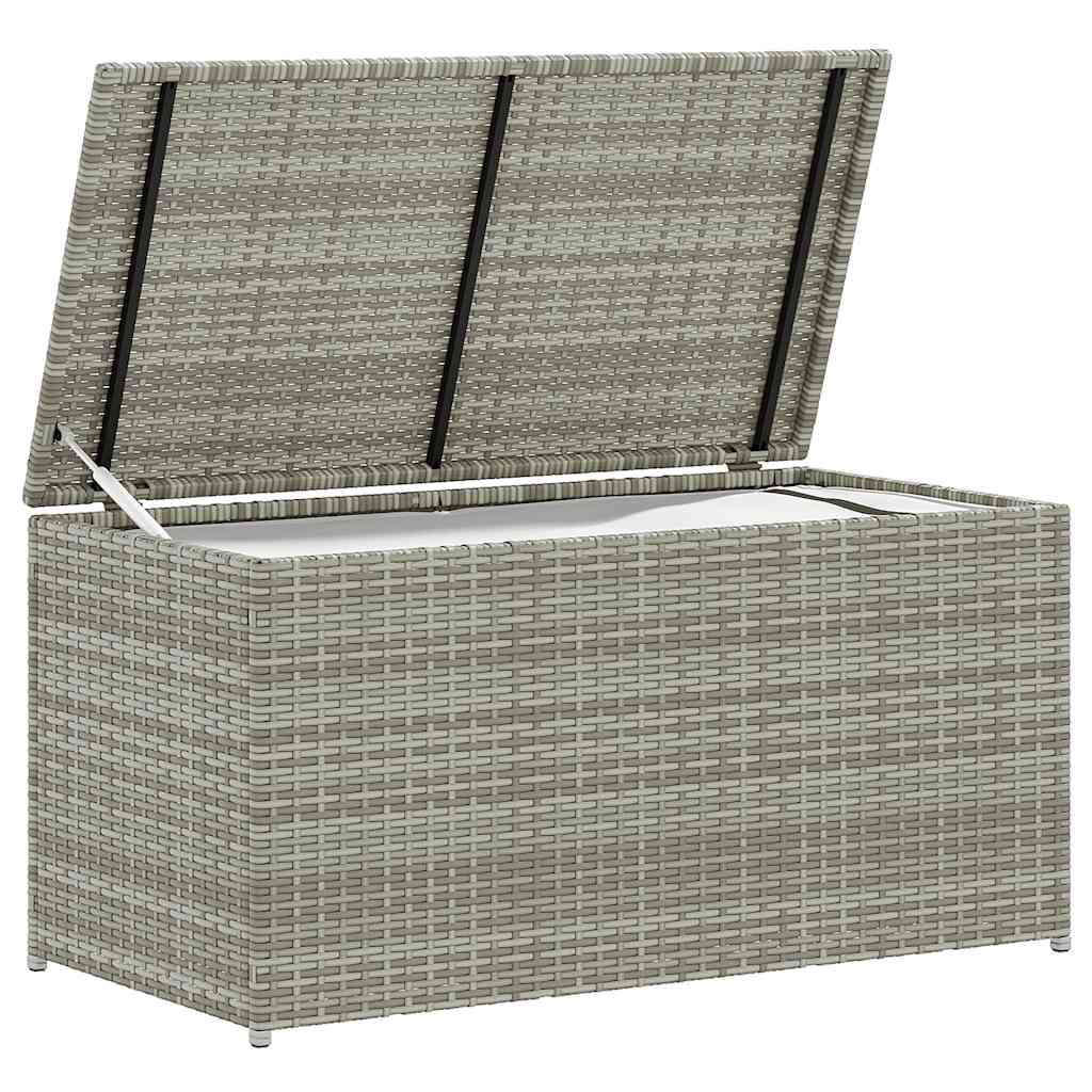 Tuinbox 100x50x50 cm poly rattan grijs