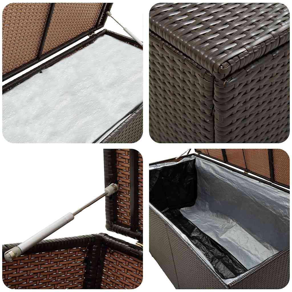 Tuinbox 200x50x60 cm poly rattan bruin