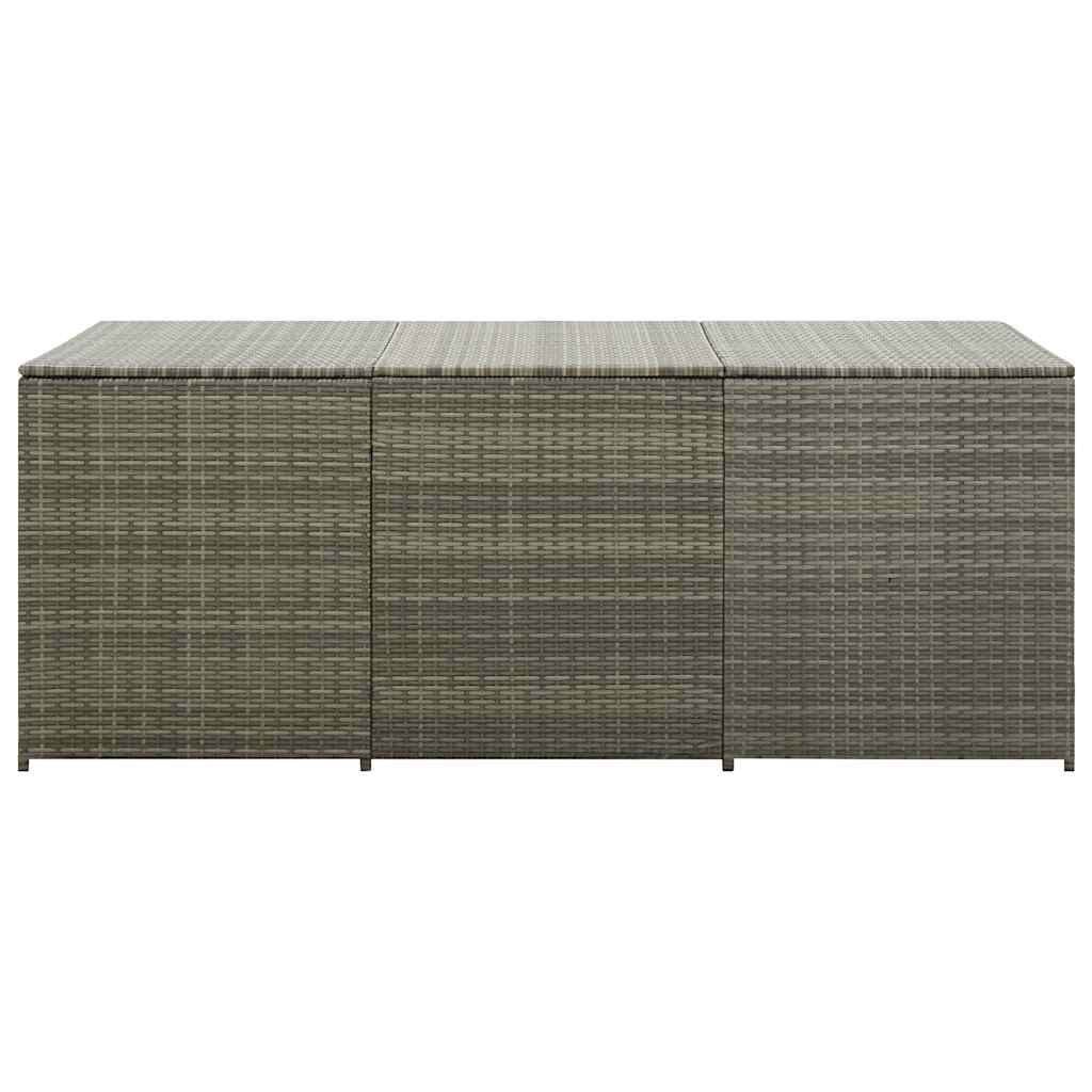 Tuinbox 180x90x70 cm poly rattan grijs