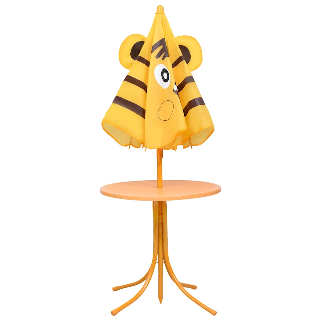 3-delige Bistroset voor kinderen met parasol geel