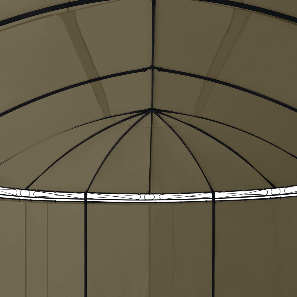 Prieel met gordijnen 180 g/m² 520x349x255 cm taupe
