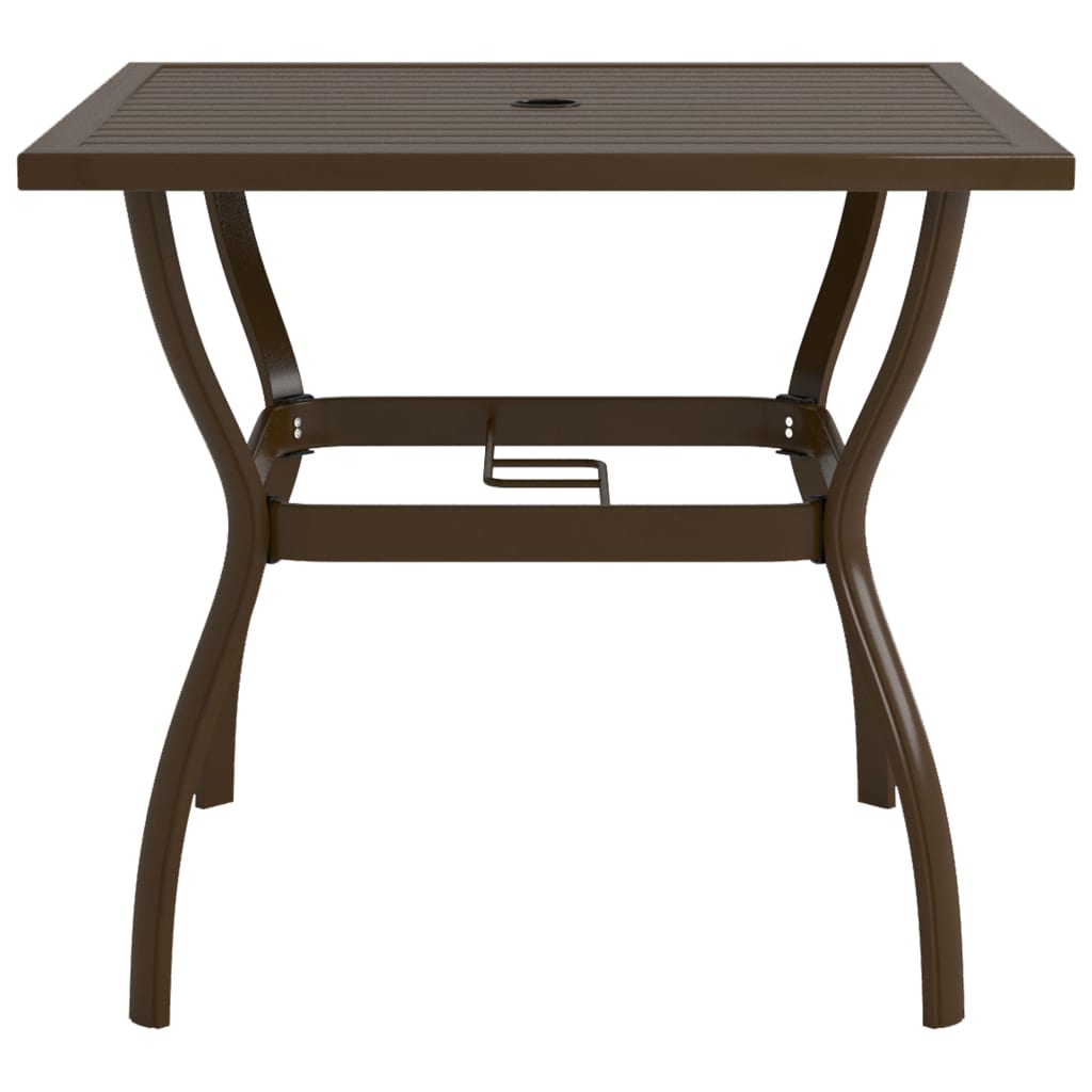 Tuintafel 81,5x81,5x72 cm staal bruin