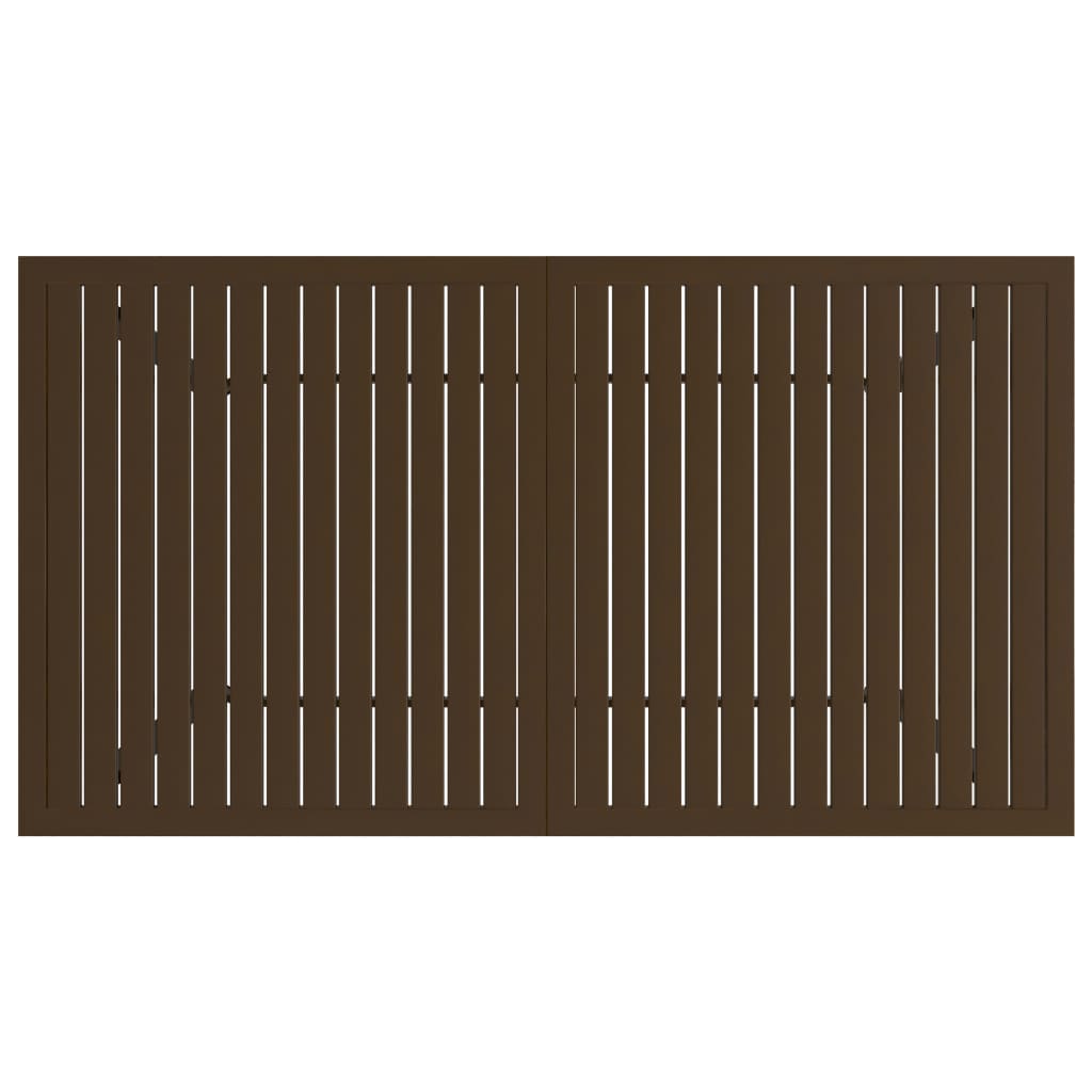 Tuintafel 140x80x72 cm staal bruin