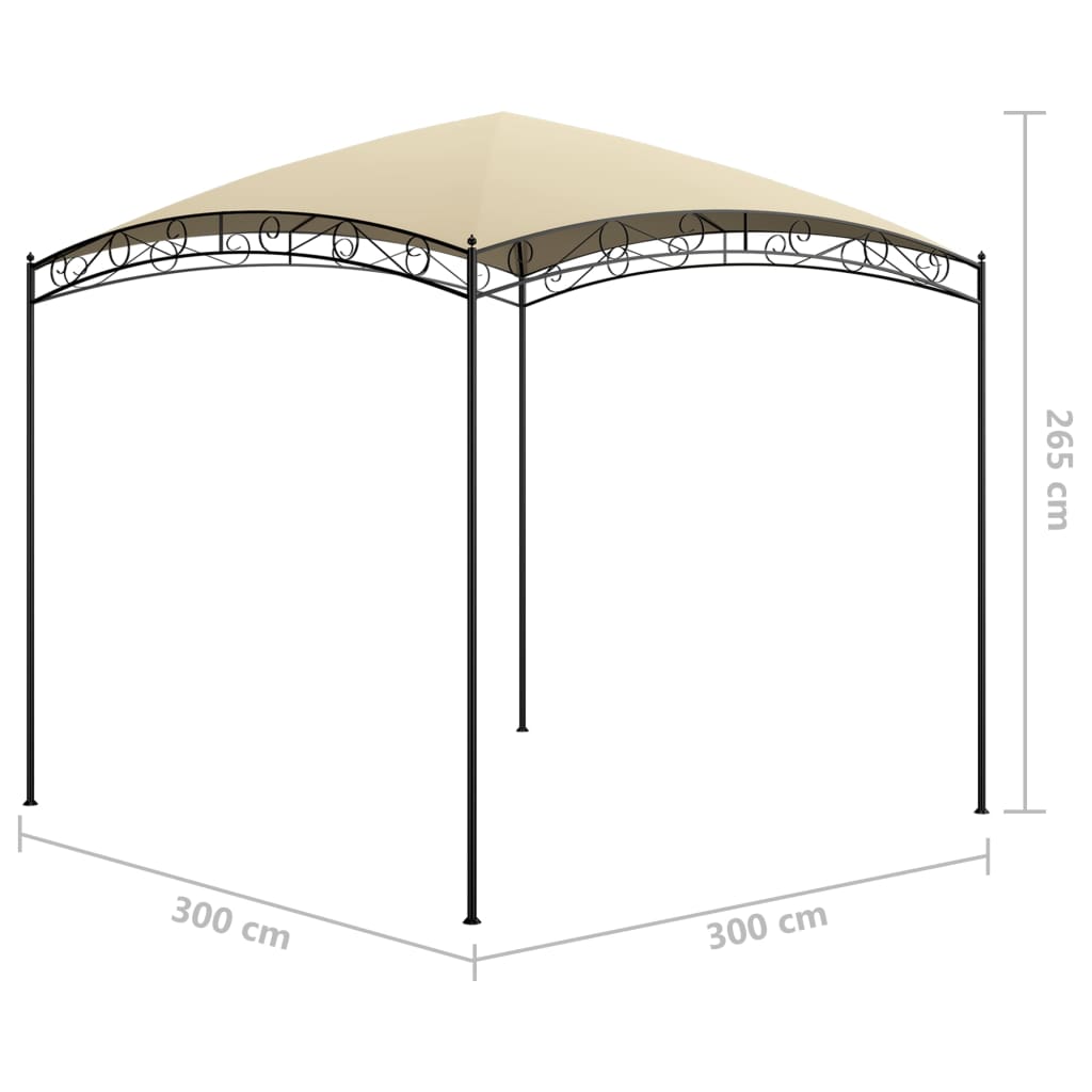 Prieel 180 g/m² 3x3x2,65 m crème