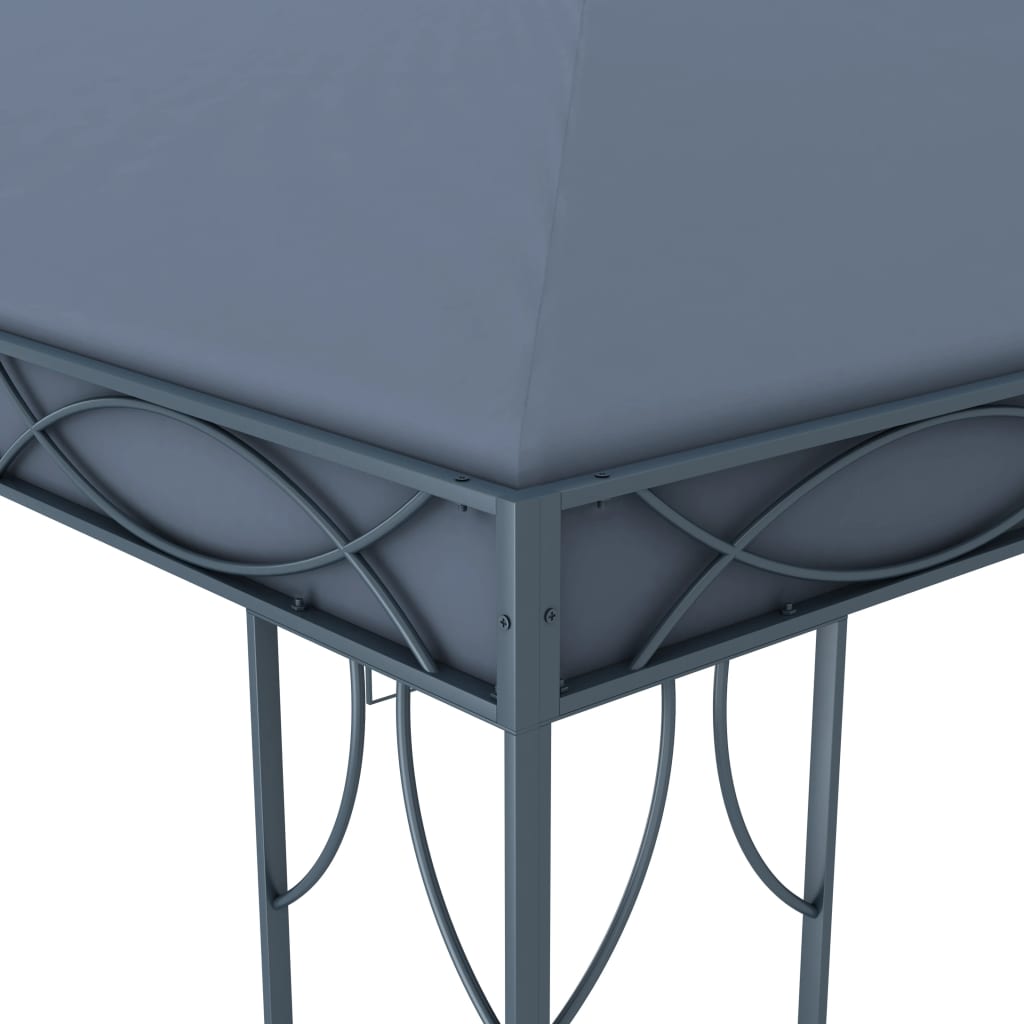 Prieel met LED-lichtslinger 300x300 cm antracietkleurig