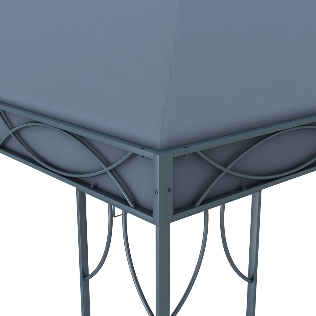Prieel met LED-lichtslinger 400x300 cm antracietkleurig
