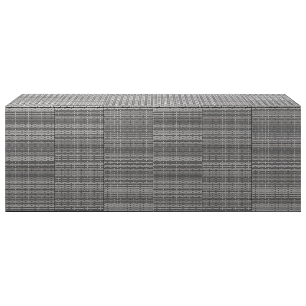 Tuinbox 291x100,5x104 cm polyetheen rattan grijs