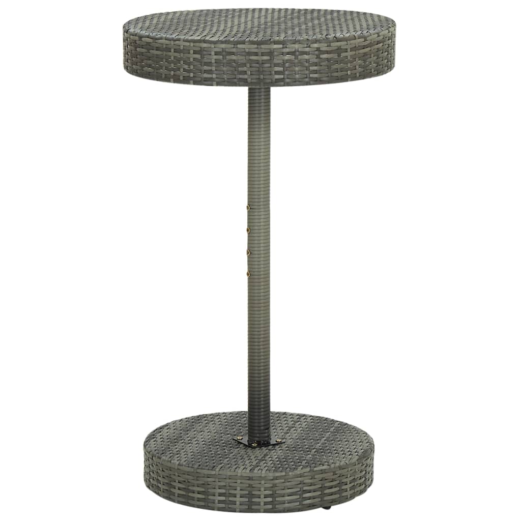 3-delige Tuinbarset met kussens poly rattan grijs