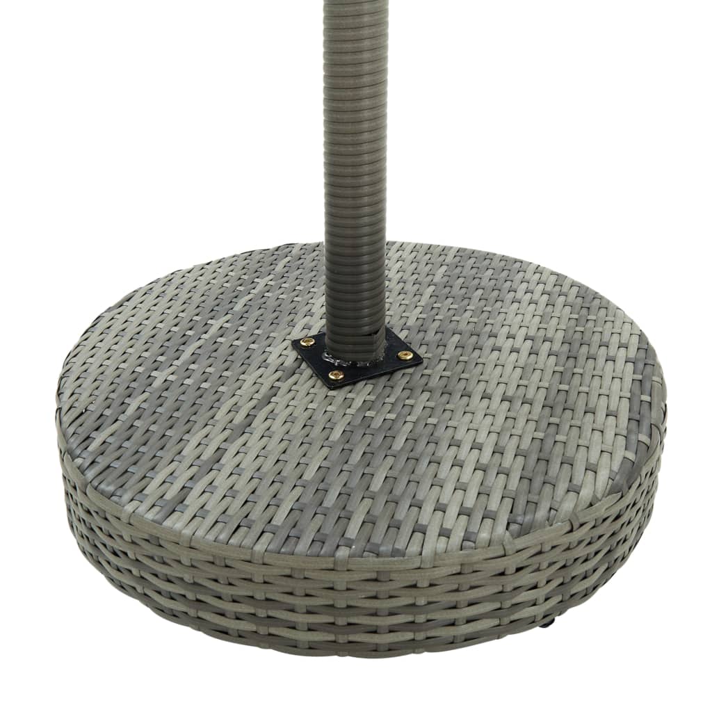 3-delige Tuinbarset met kussens poly rattan grijs