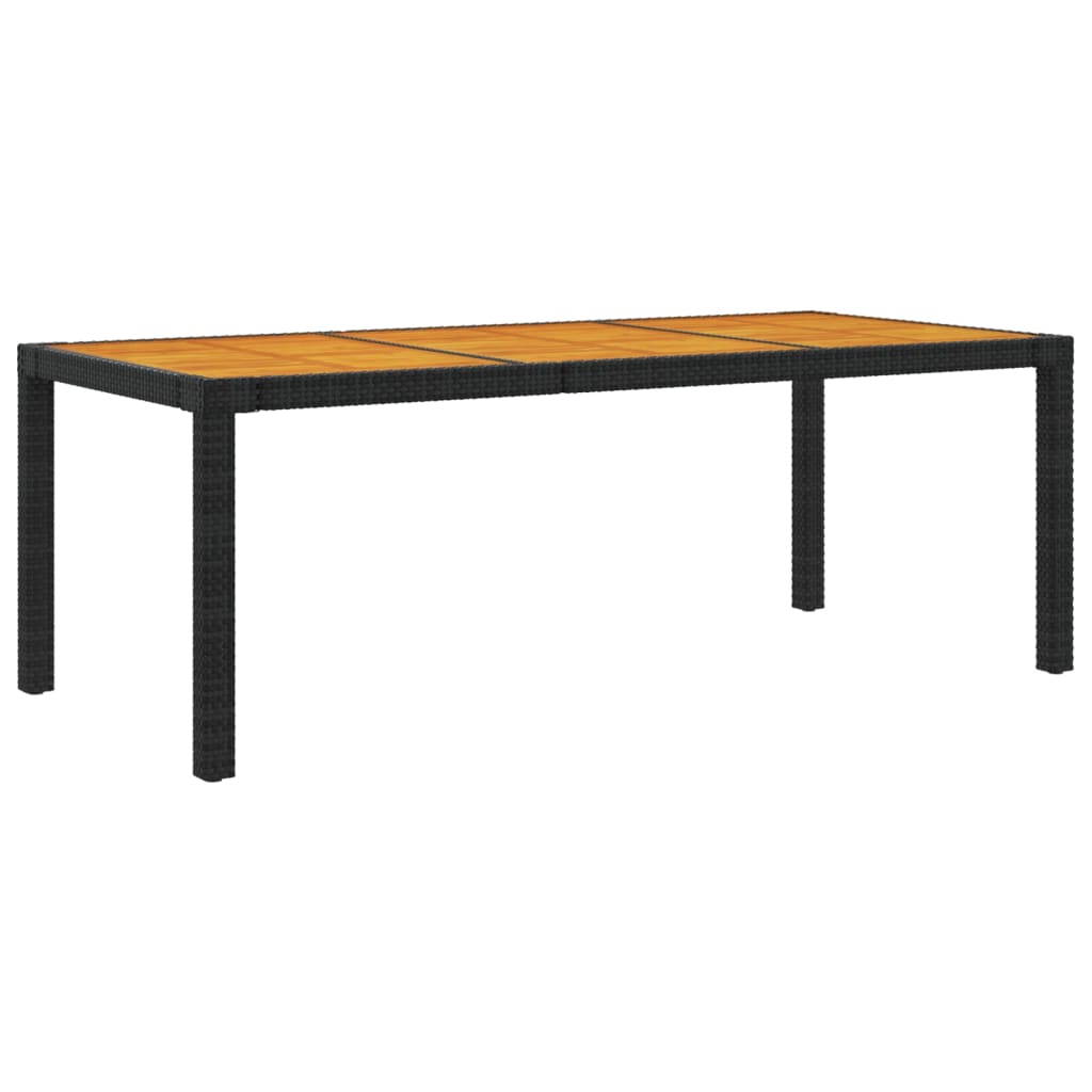 7-delige Tuinset met kussens poly rattan zwart