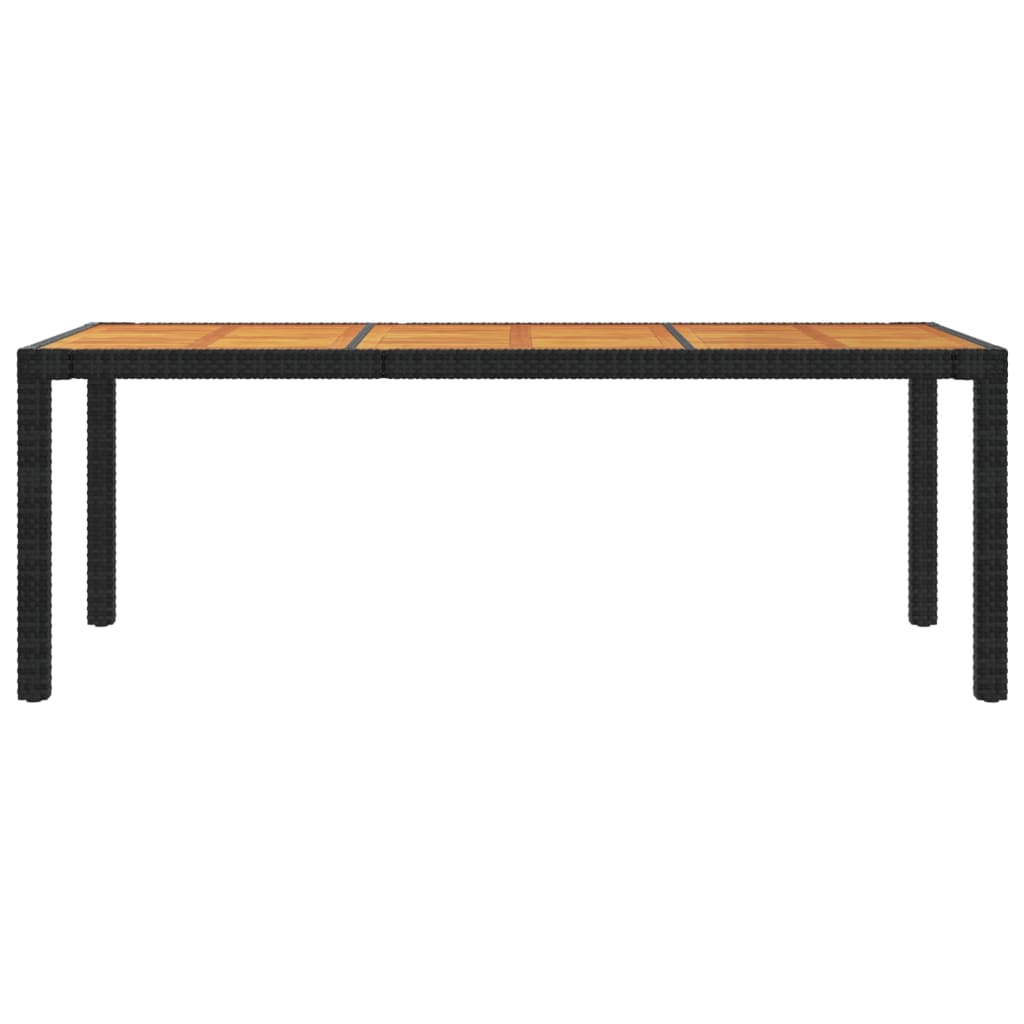 7-delige Tuinset met kussens poly rattan zwart