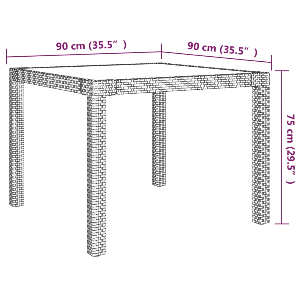 3-delige Tuinset met kussens poly rattan grijs