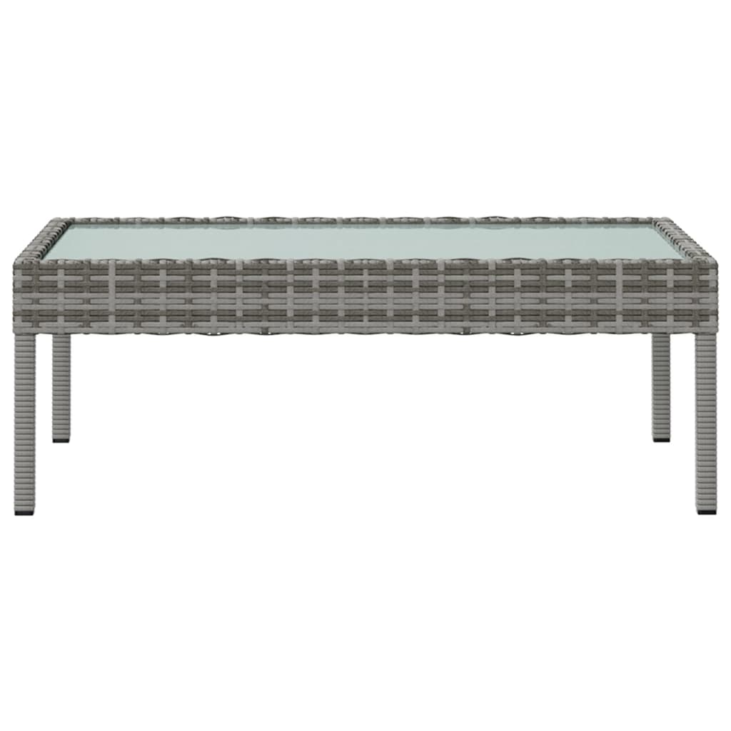 16-delige Loungeset met kussens poly rattan grijs