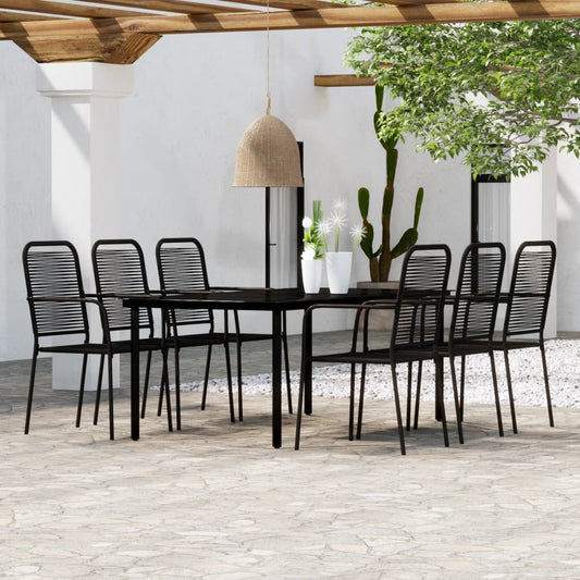 7-delige Tuinset zwart