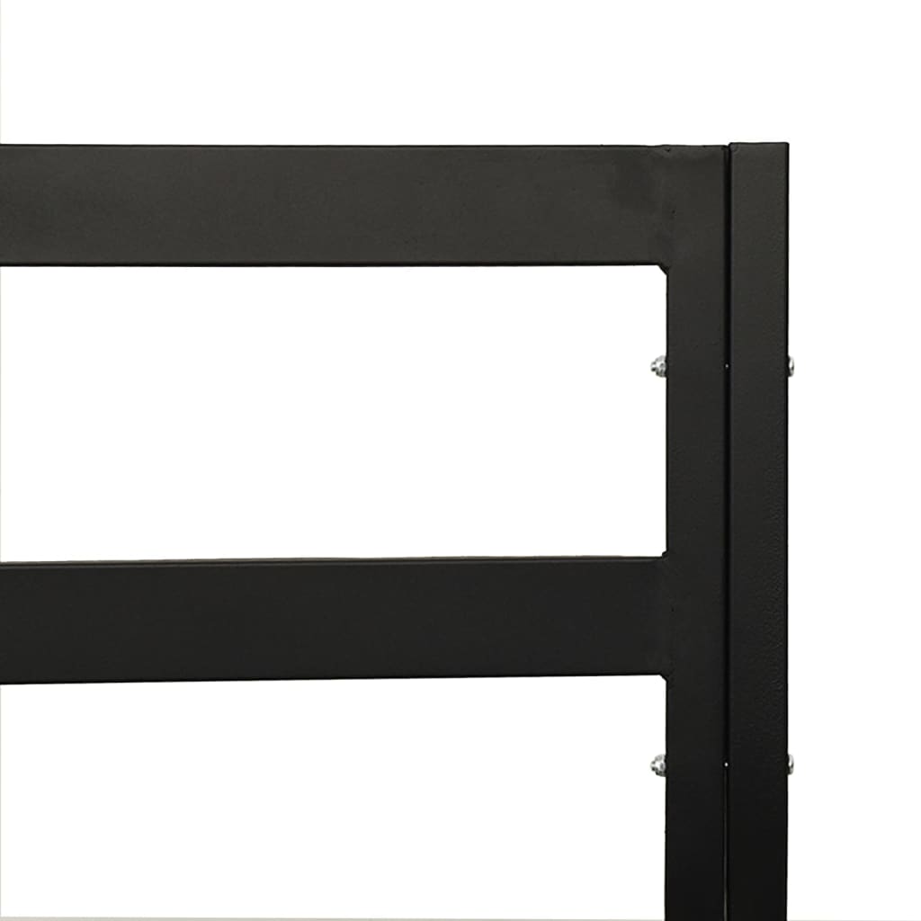 Tuinstoel met grijze kussens 68x76x79 cm staal