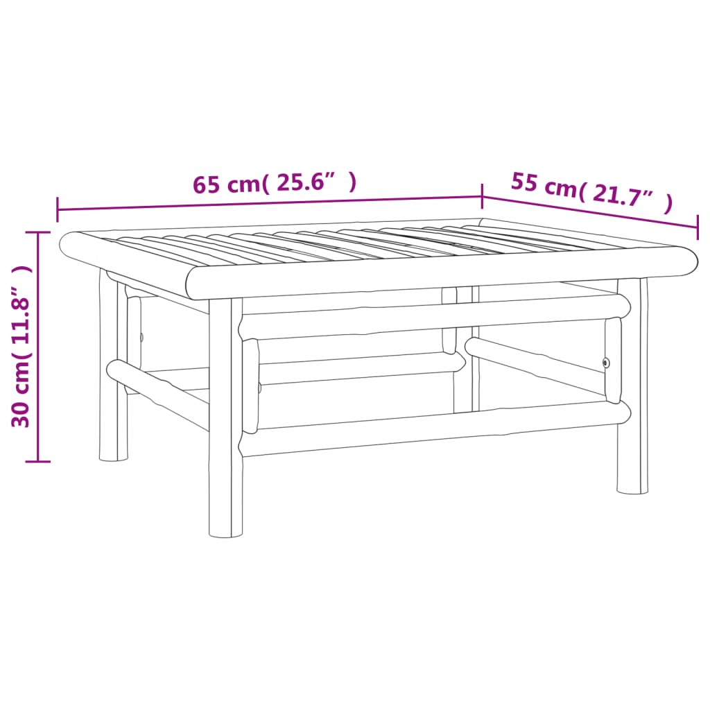 12-delige Loungeset met kussens bamboe taupe