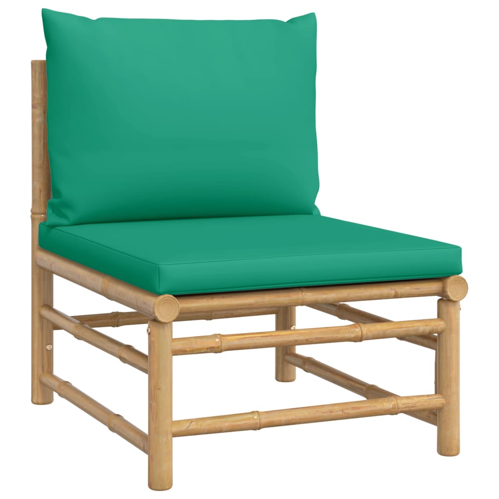 12-delige Loungeset met kussens bamboe groen