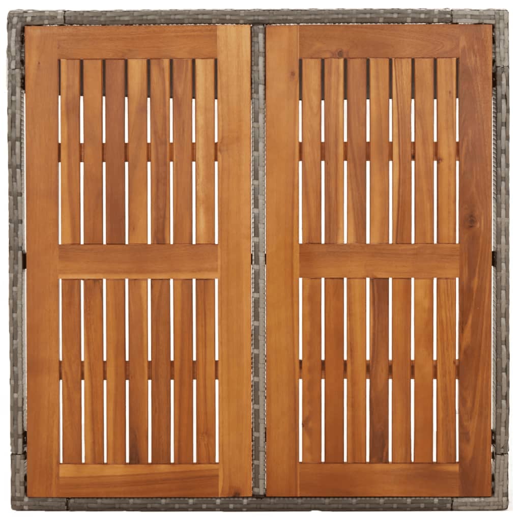 5-delige Tuinset met kussens poly rattan grijs