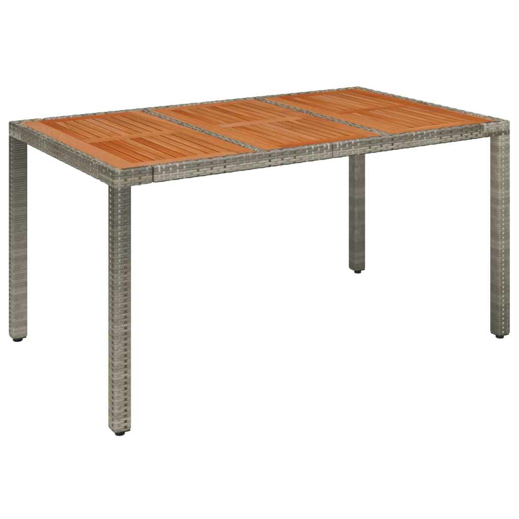 5-delige Tuinset met kussens poly rattan grijs