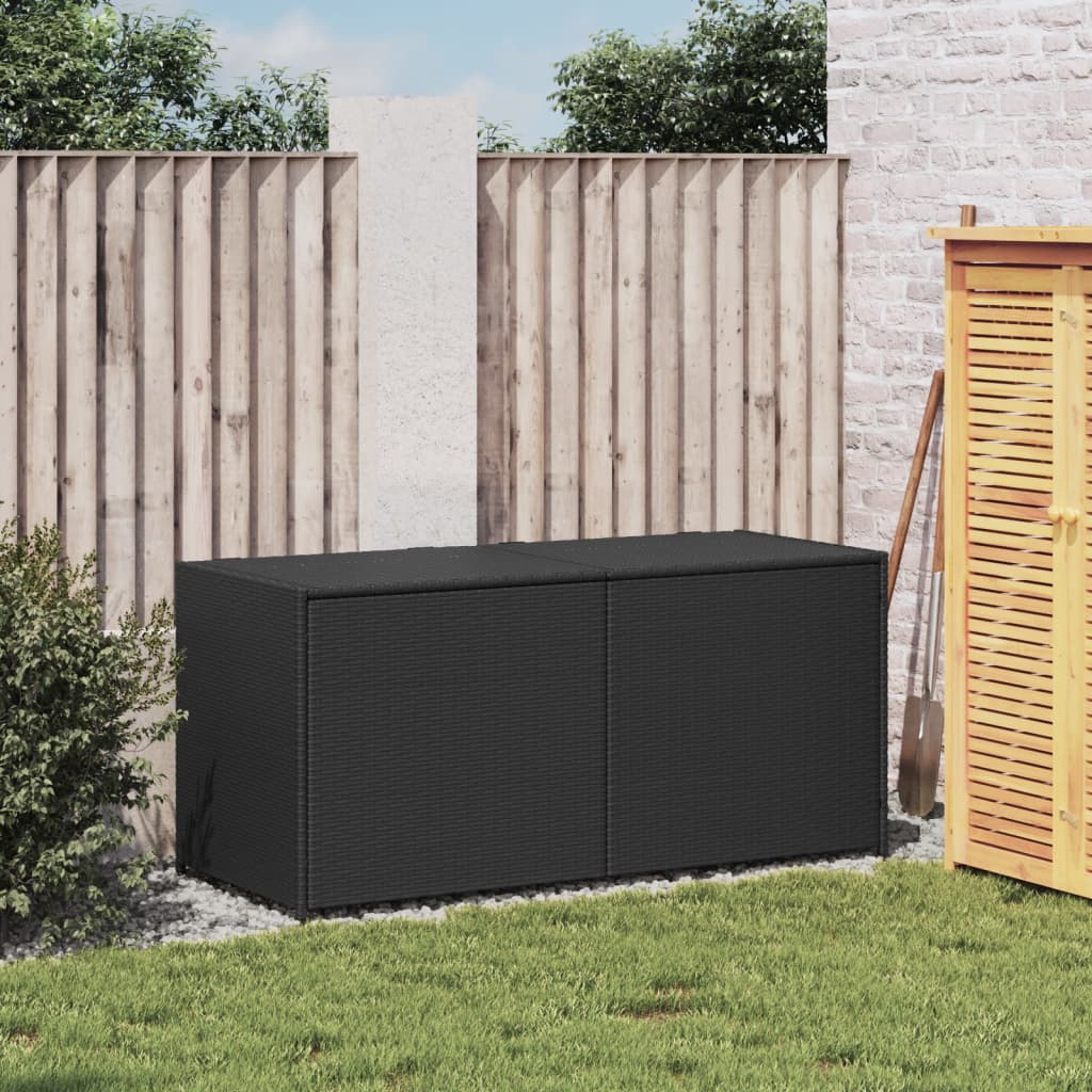Tuinbox 283 L poly rattan zwart