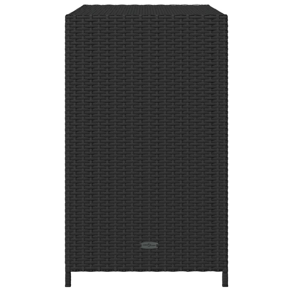 Tuinkast 83x45x76 cm poly rattan zwart