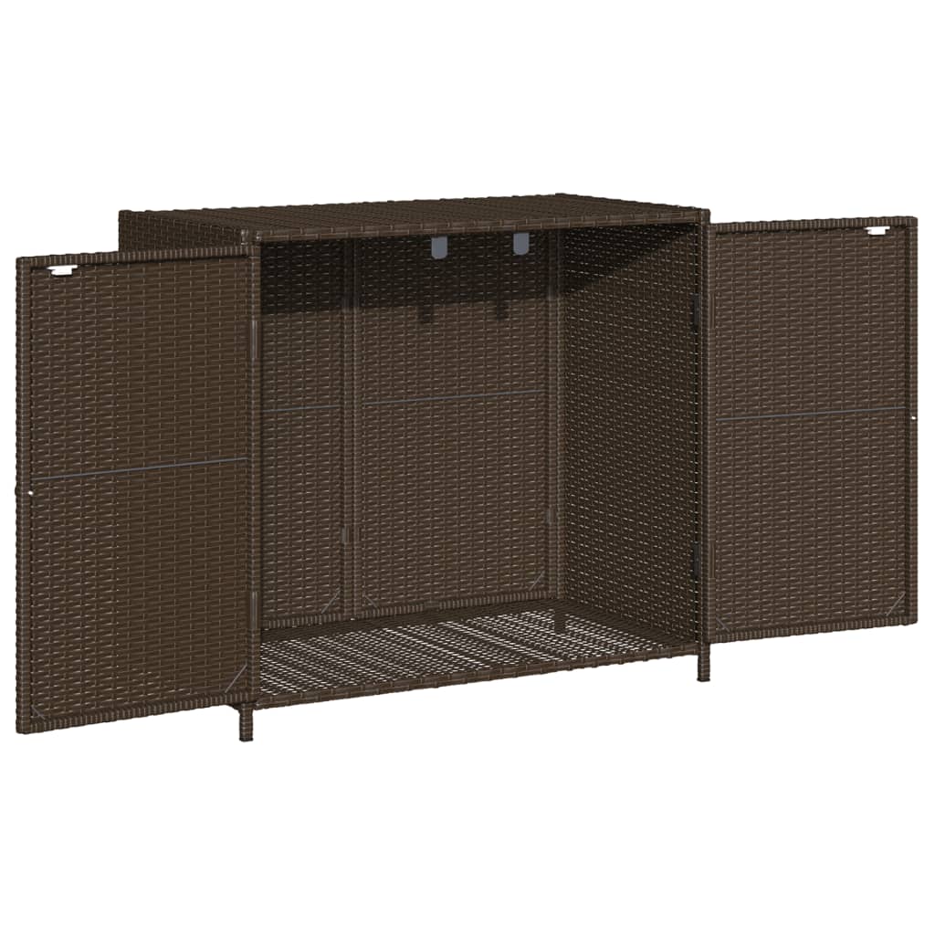 Tuinkast 83x45x76 cm poly rattan bruin