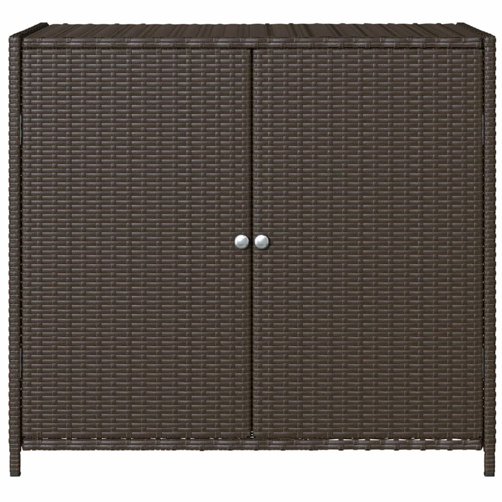 Tuinkast 83x45x76 cm poly rattan bruin
