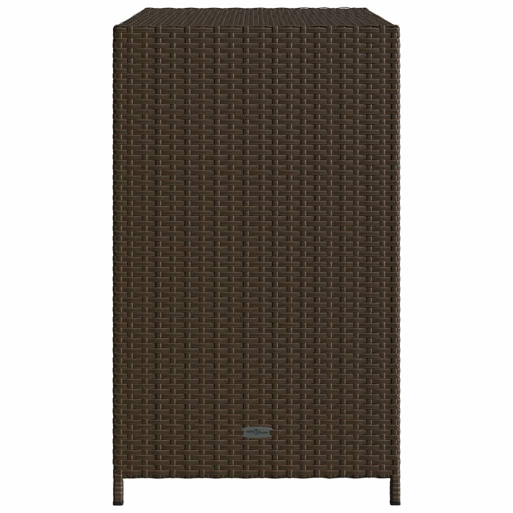Tuinkast 83x45x76 cm poly rattan bruin