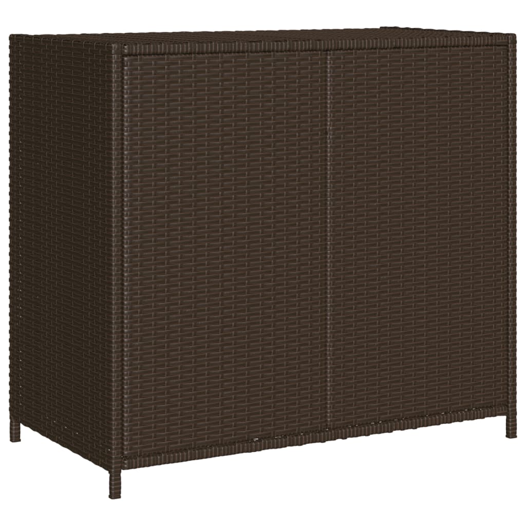 Tuinkast 83x45x76 cm poly rattan bruin