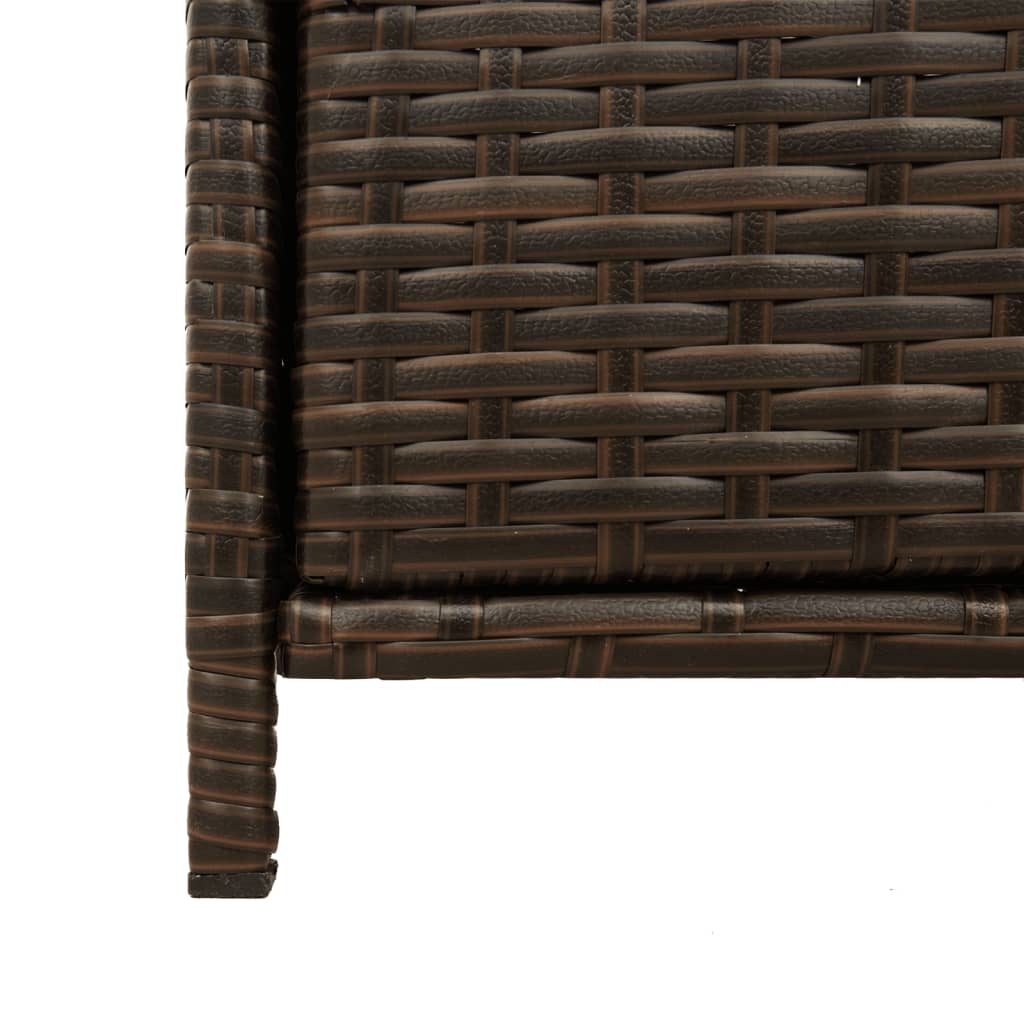 Tuinkast 83x45x76 cm poly rattan bruin