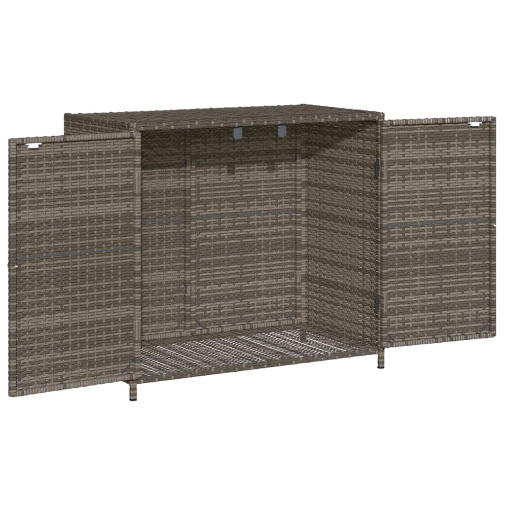 Tuinkast 83x45x76 cm poly rattan grijs