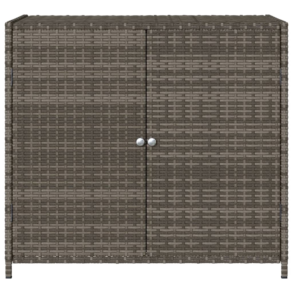 Tuinkast 83x45x76 cm poly rattan grijs
