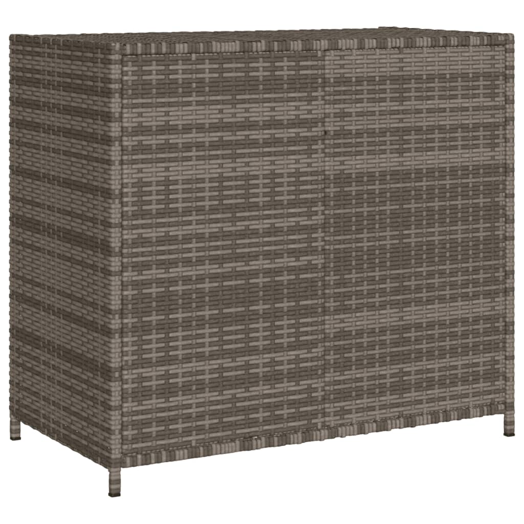 Tuinkast 83x45x76 cm poly rattan grijs