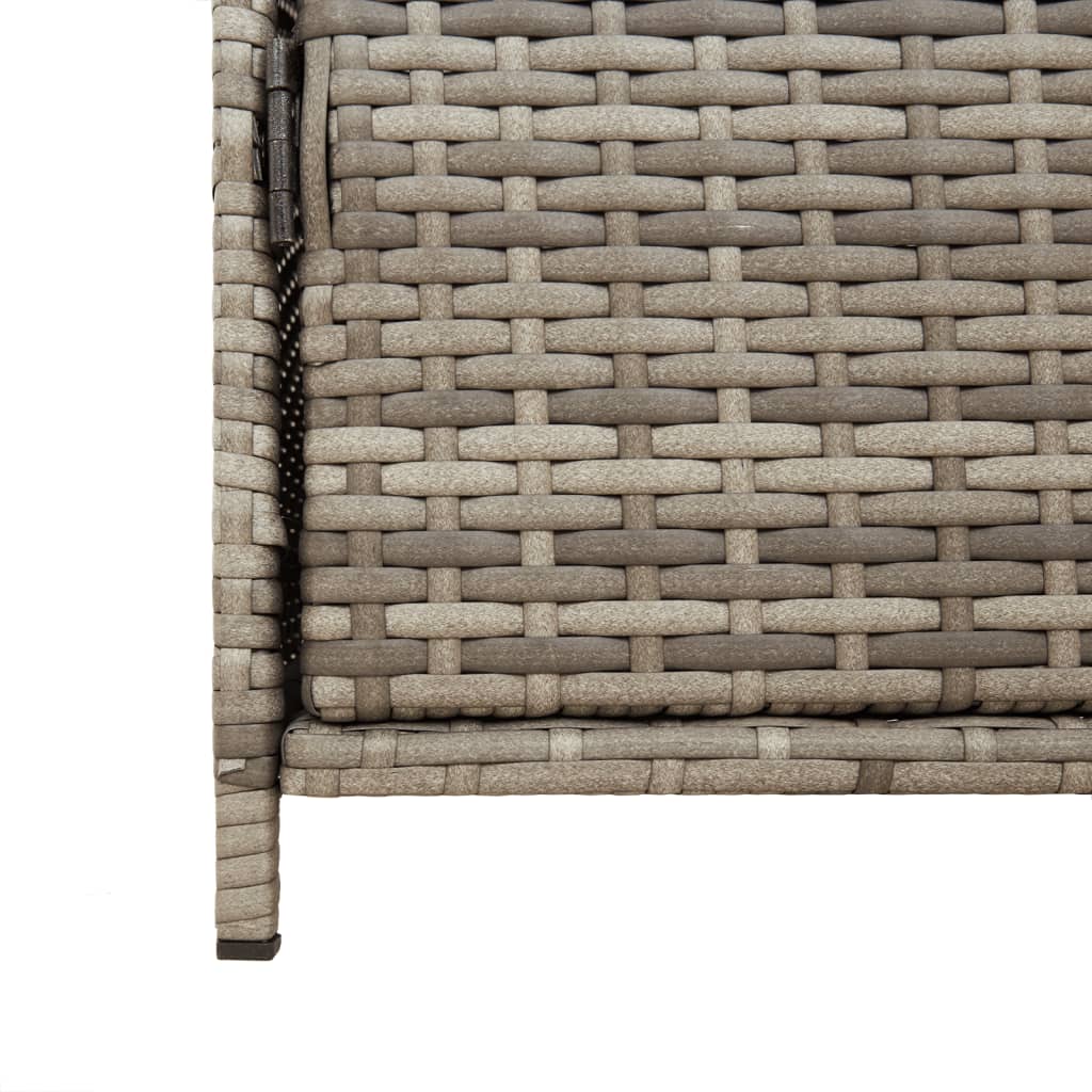 Tuinkast 83x45x76 cm poly rattan grijs