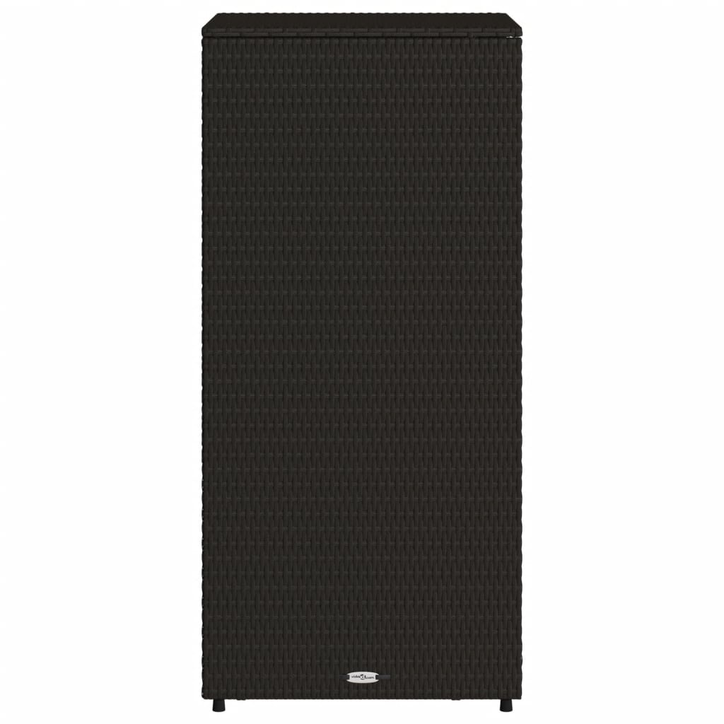 Tuinkast 50x55x115 cm poly rattan zwart
